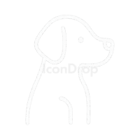 白い犬のアイコン（アウトライン）