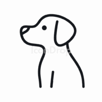 Dog Icons Aesthetic Outline
