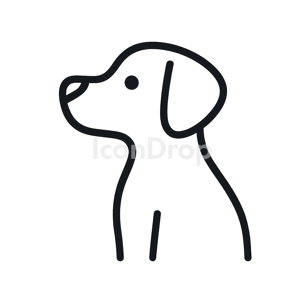 Dog Icons Aesthetic Outline