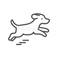 Dog Jumping Icon Outline