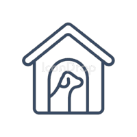 Dog Kennel Icon Outline