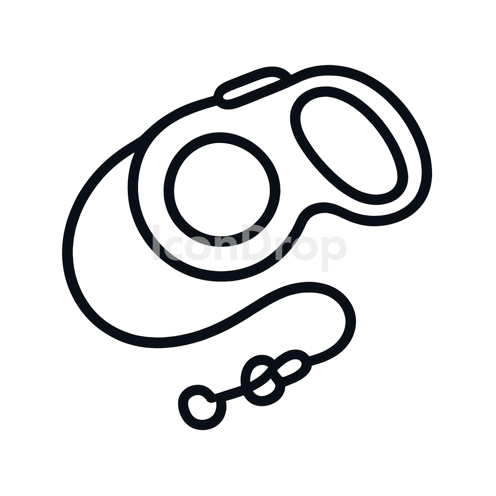 犬の首輪リードのアイコン アウトライン