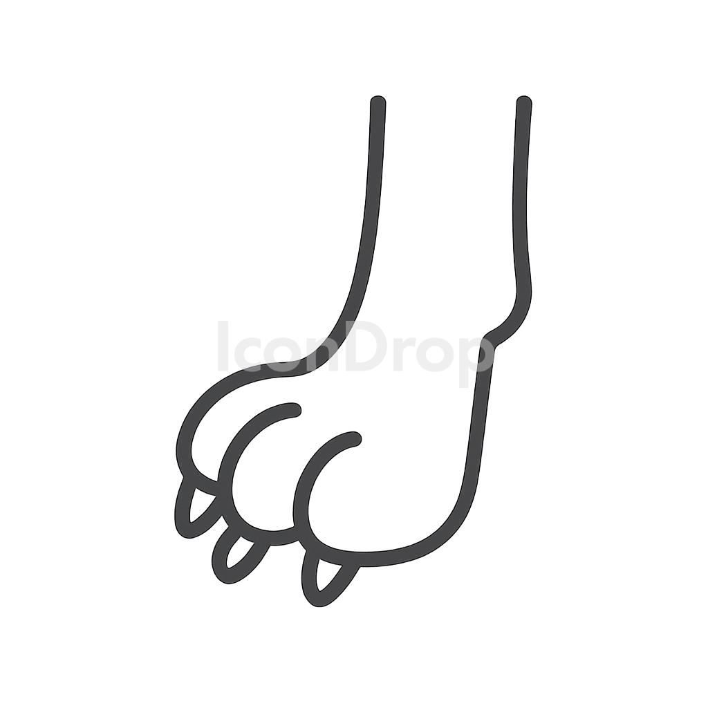 犬の脚のアイコン アウトライン