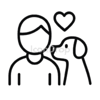 Dog Lover Icon Outline
