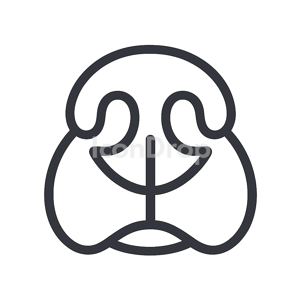 犬の鼻のアイコン アウトライン