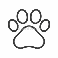Dog Or Cat Paw Icon Outline