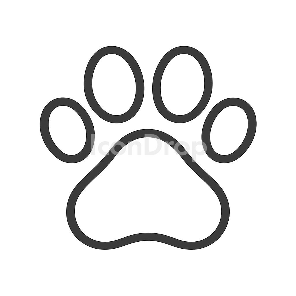Dog Or Cat Paw Icon Outline