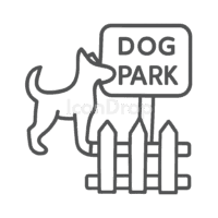 Dog Park Icon Outline