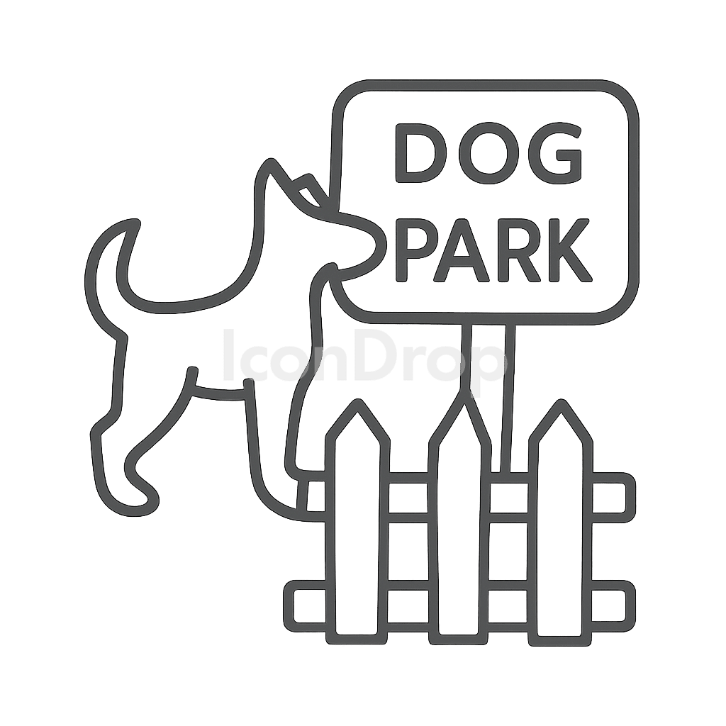 Dog Park Icon Outline