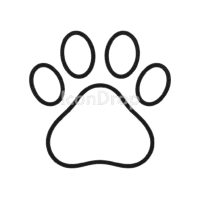 Dog Paw Icon Outline
