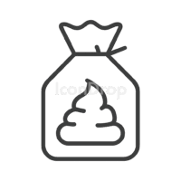 Dog Poop Bag Icon Outline