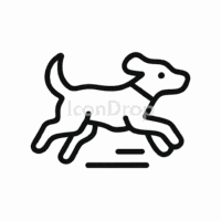 Dog Run Icon Outline
