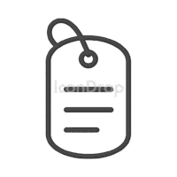 Dog Tag Icon Outline
