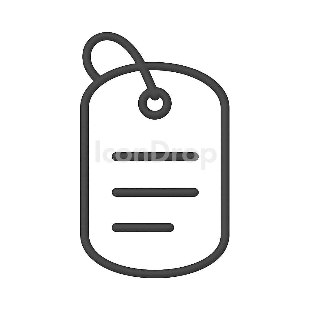 Dog Tag Icon Outline