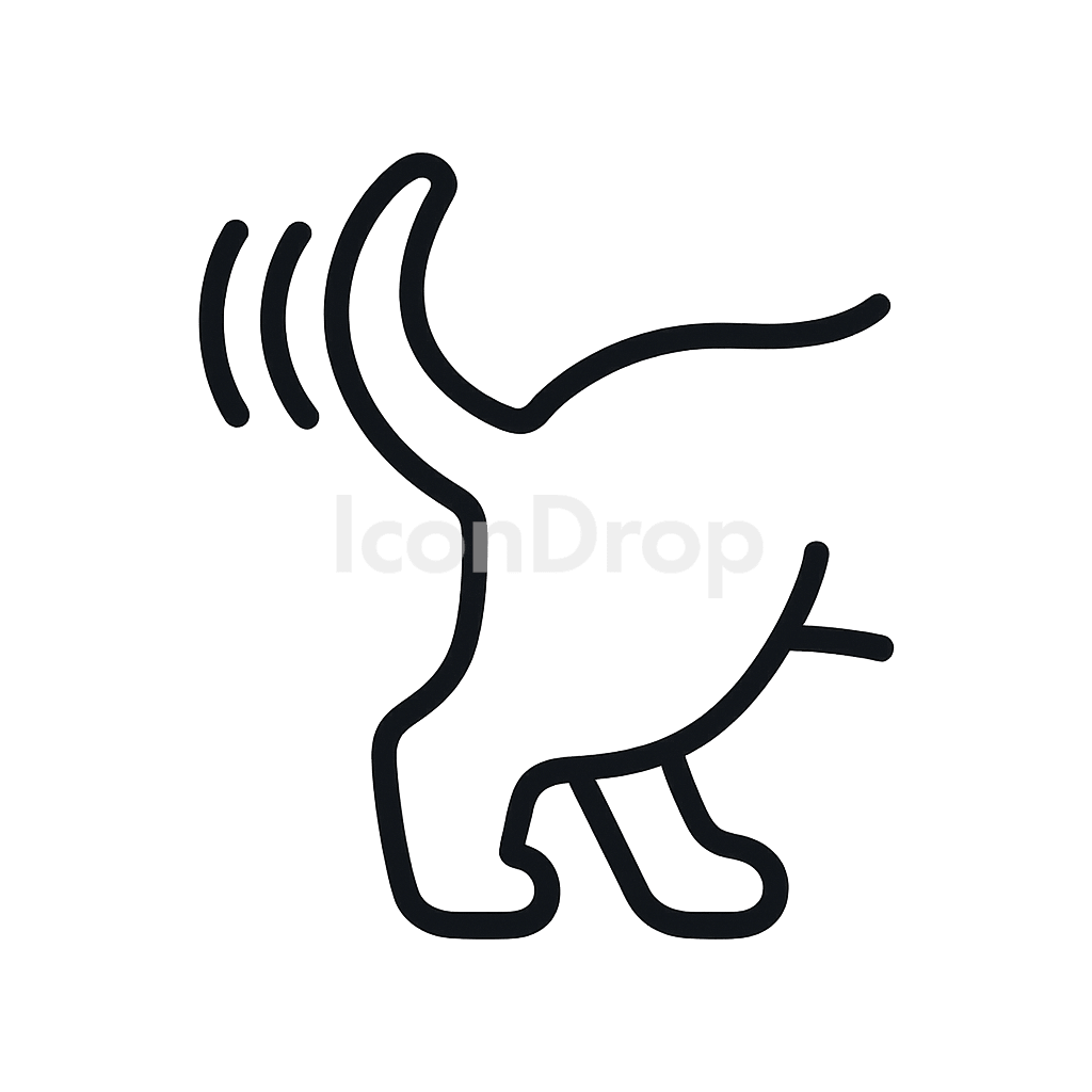 Dog Tail Icon Outline