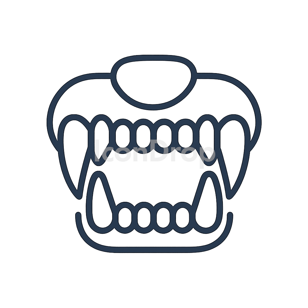 Dog Teeth Icon Outline