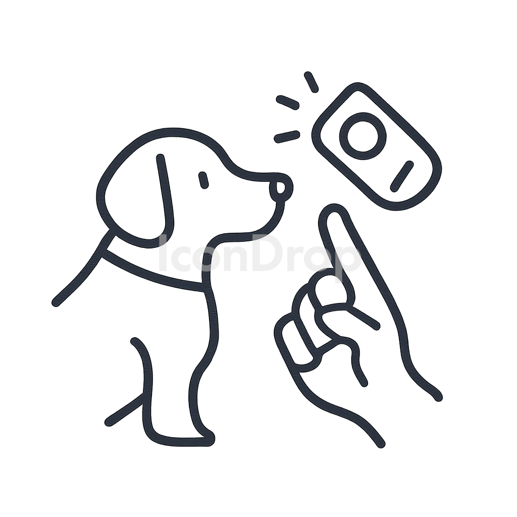 Dog Training Icon Outline