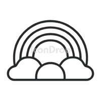 Double Rainbow Icon Outline