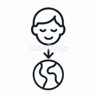 Down To Earth Icon Outline