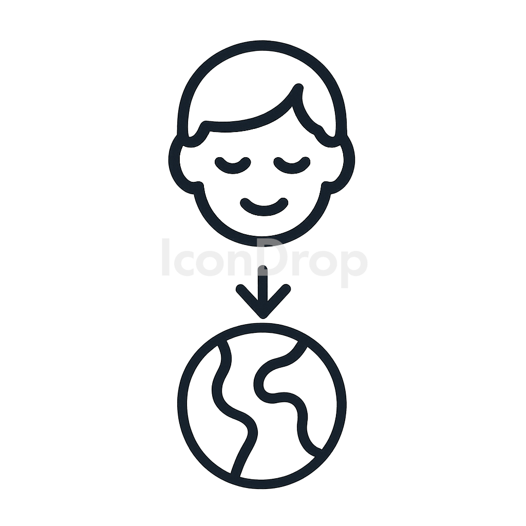 Down To Earth Icon Outline