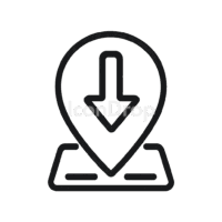 Download Location Icon Outline