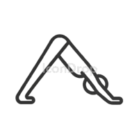 Downward Dog Icon Outline