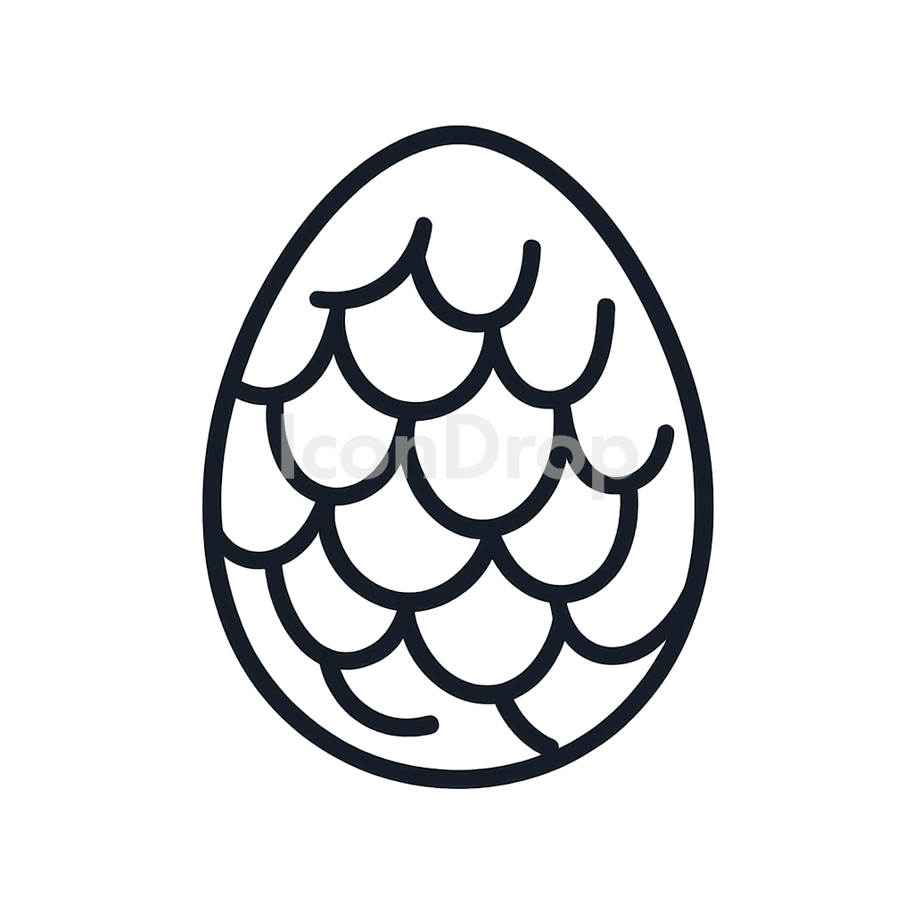 Dragon Egg Icon Outline