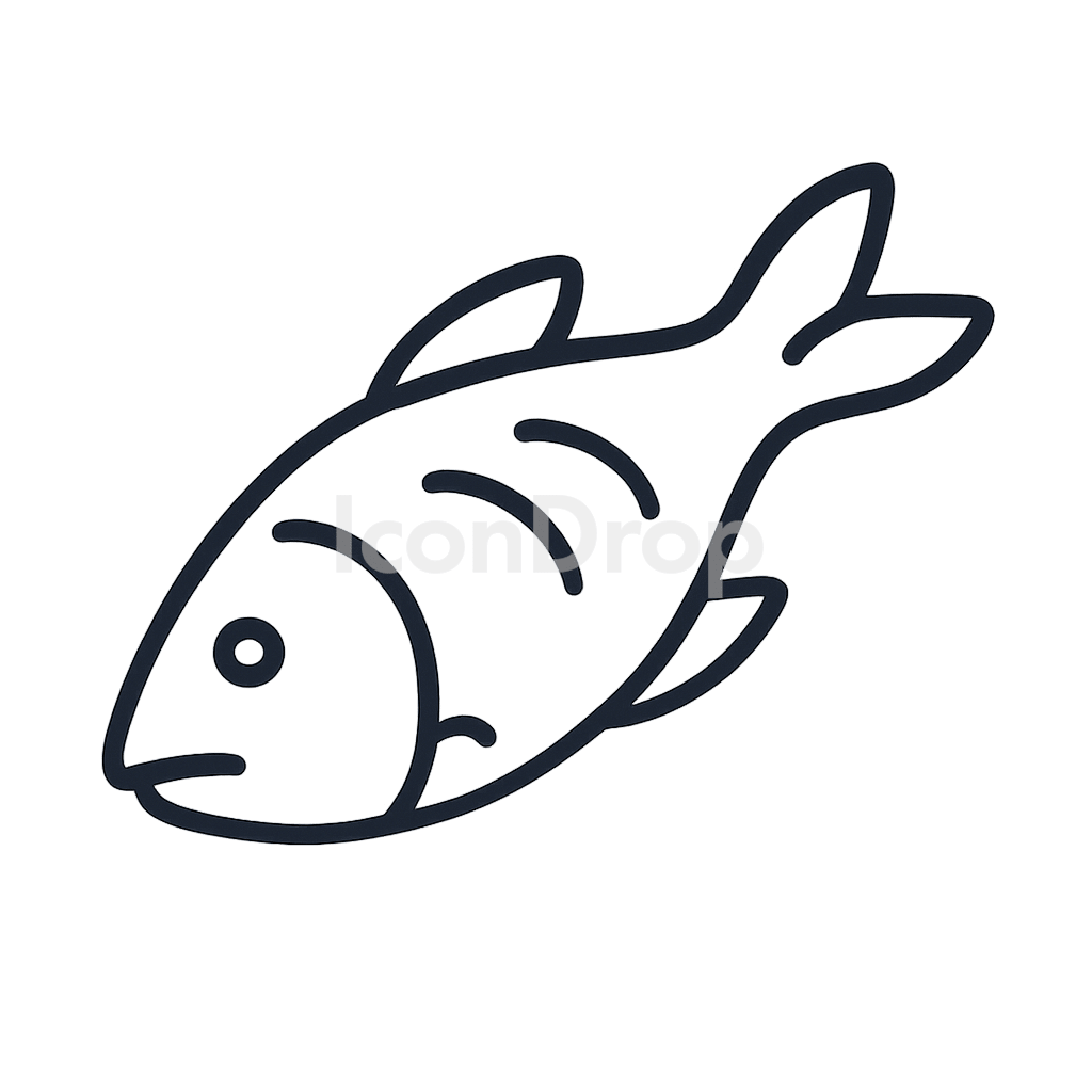 Dried Fish Icon Outline