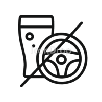 Drink And Drive Icon Outline