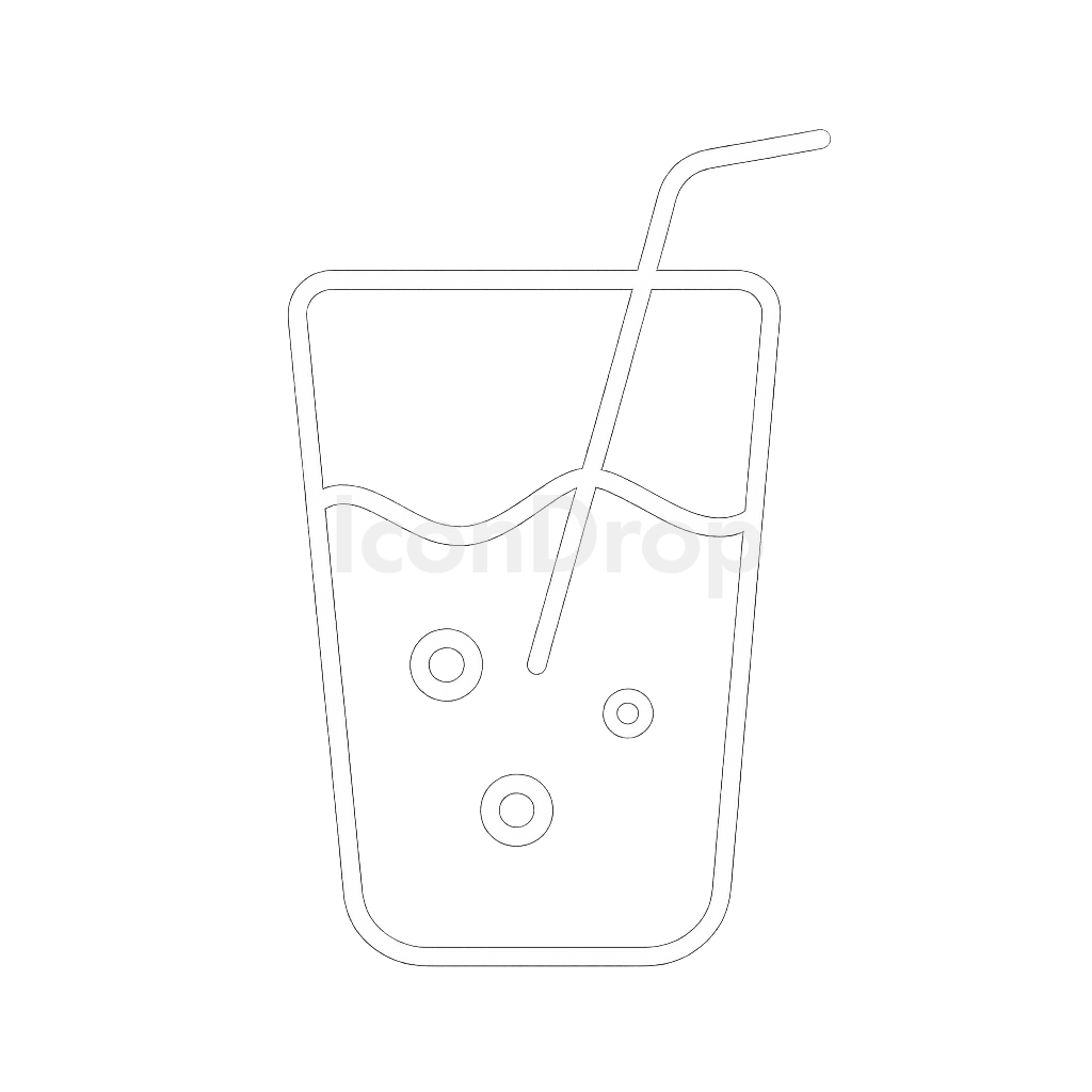 Drink Icon White Outline