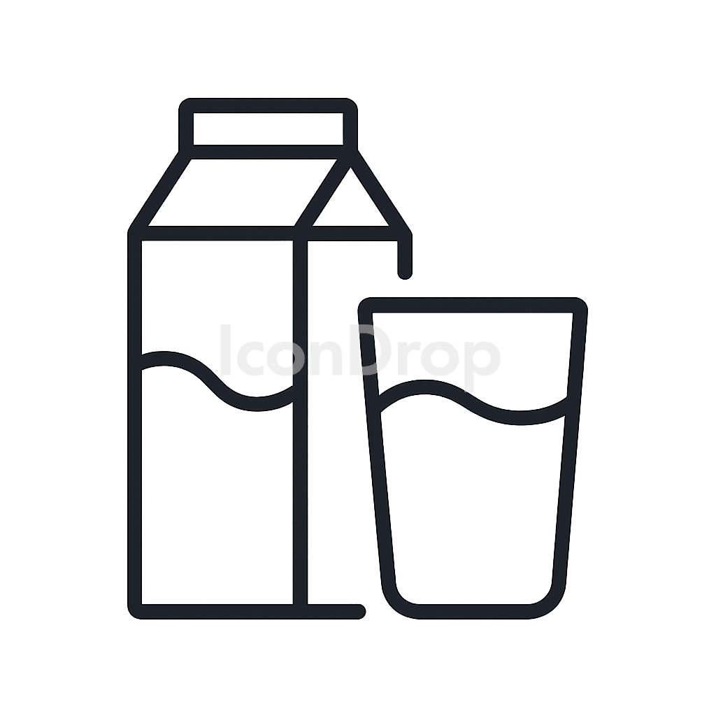 Drink Milk Icon Outline