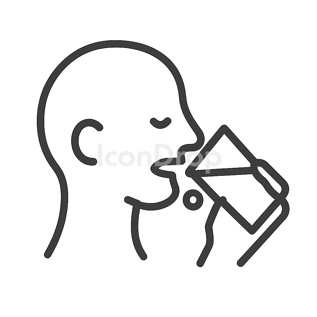Drink Water Icon Outline