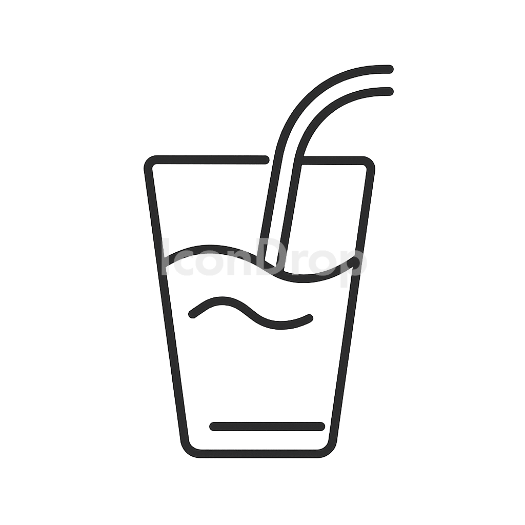 Drinking Water Icon Outline