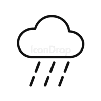 Drizzle Weather Icon Outline