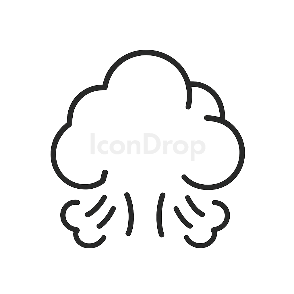 Dust Cloud Icon Outline