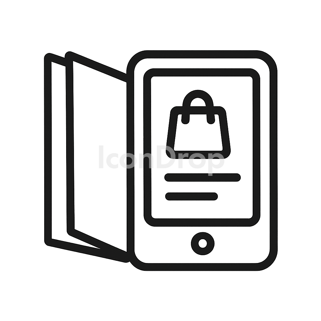 E Catalog Icon Outline