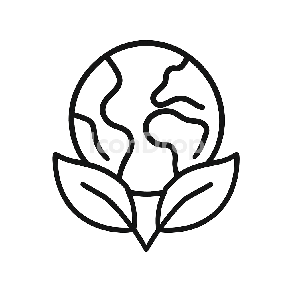 Earth Day Icon Outline
