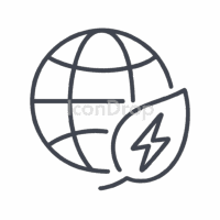 Earth Energy Icon Outline
