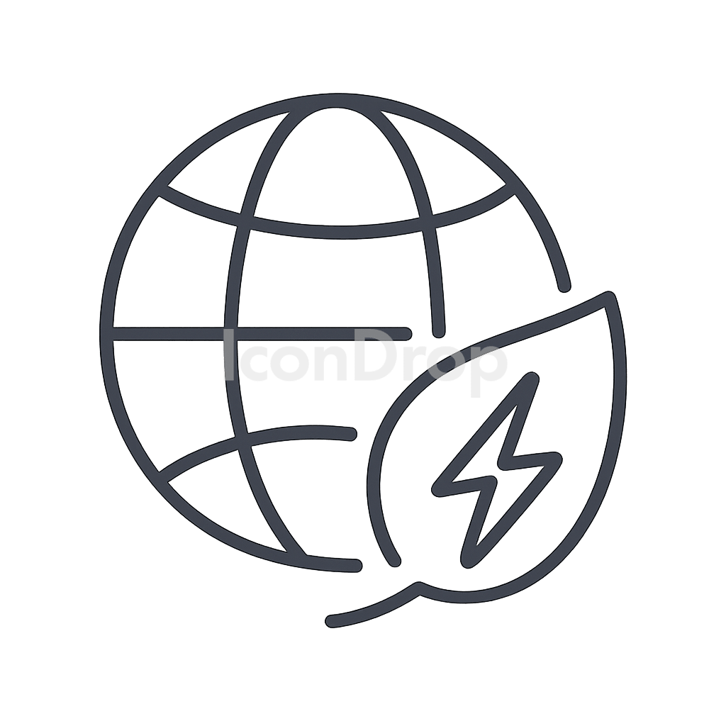 Earth Energy Icon Outline