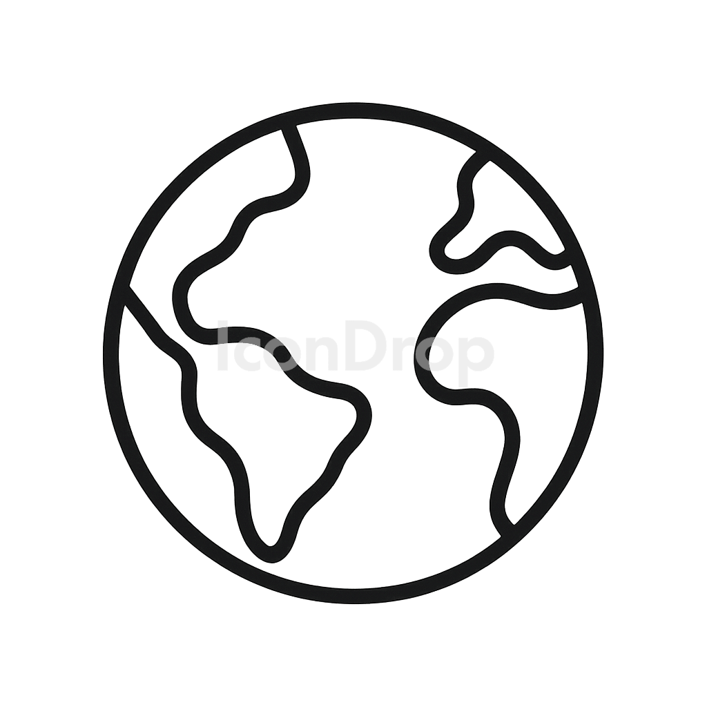 Earth Icon Outline