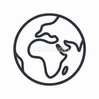 Earth Icon Simple Outline