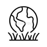 Earth Icon Turf Outline