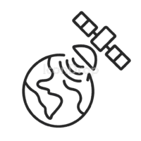 Earth Observation Icon Outline