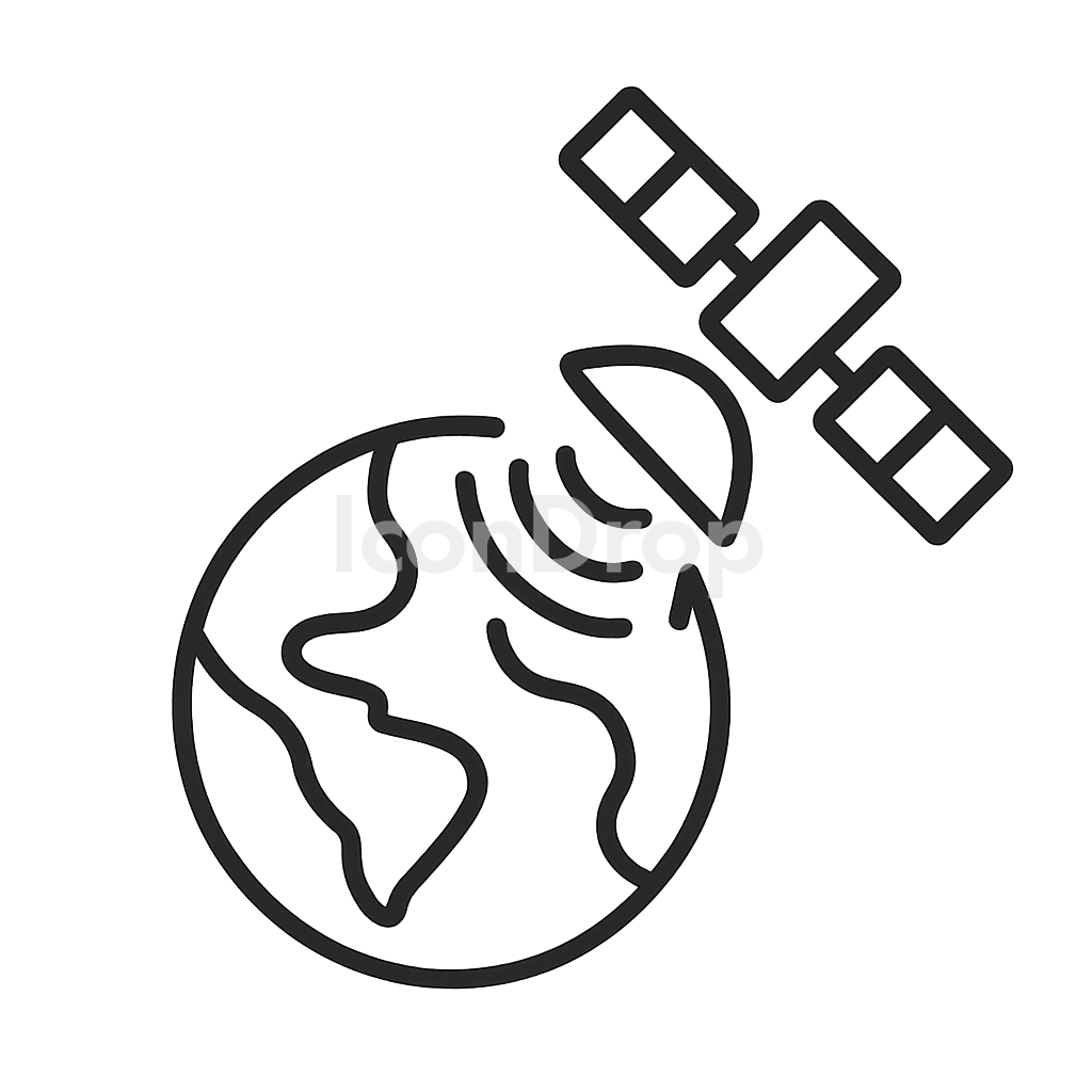 Earth Observation Icon Outline