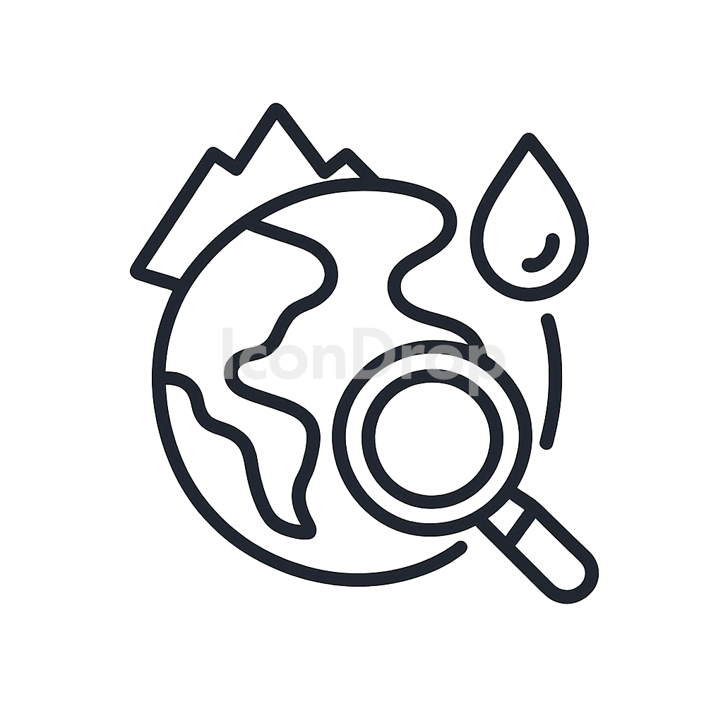 Earth Science Icons Outline