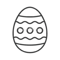 Easter Egg Icons Outline