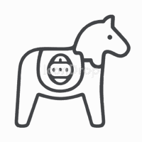 Easter Icon Horse Outline
