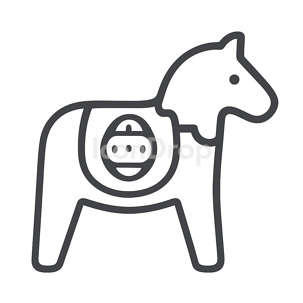 Easter Icon Horse Outline