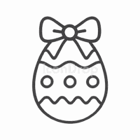 イースターのアイコン(アウトライン)