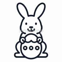 Easter Rabbit Icon Outline